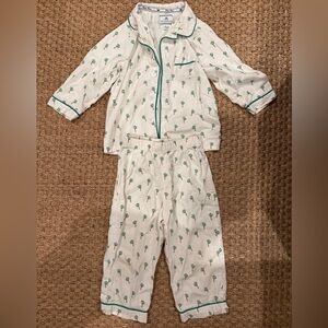 Petite Plume Palm Tree Print Pajamas Size 3
